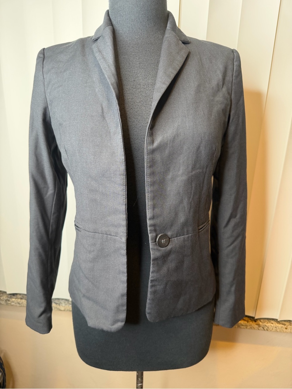 Mango Basics Charcoal Women's Layering Career Blazer Jacket Size 2